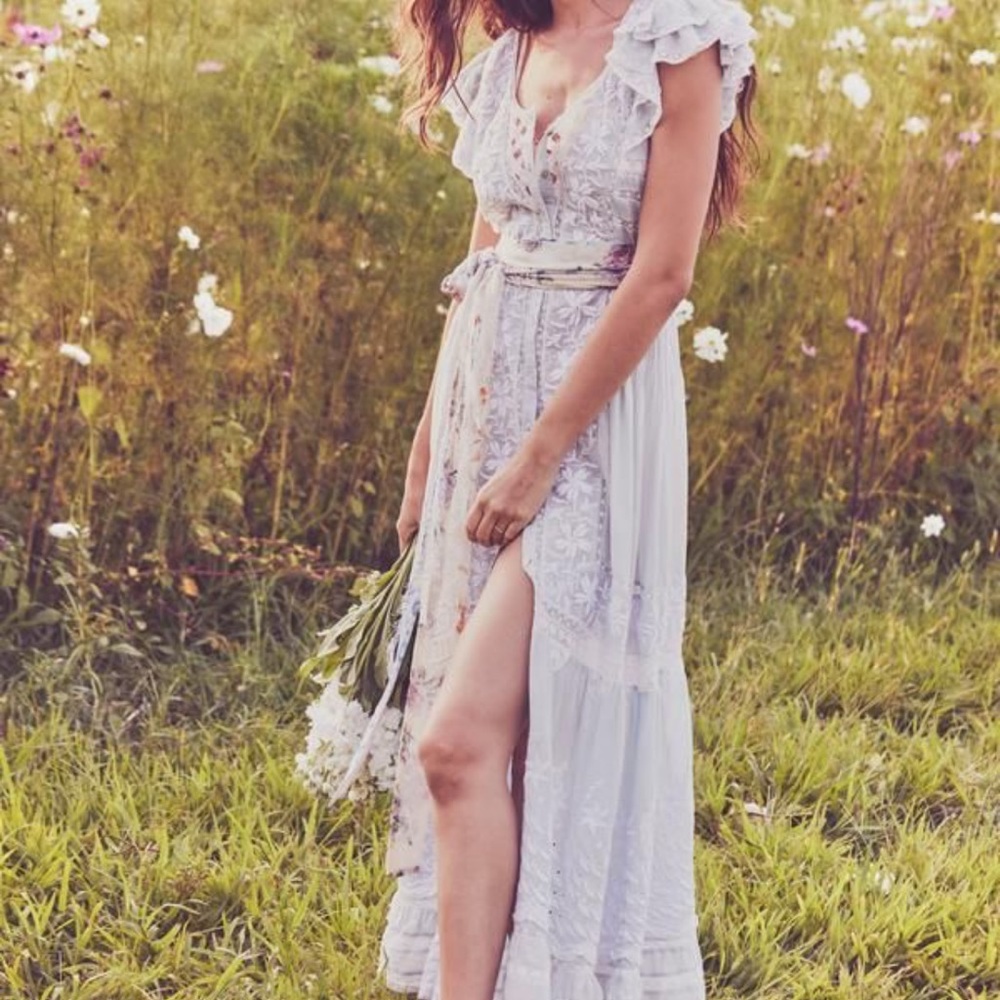 LoveShackFancy Valentina floral maxi dress, size large